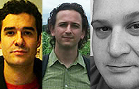 photos of Thomas Chiasson, PhD candidate Jesse Ovadia and Adam Pearce