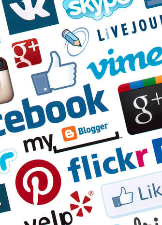 A collage of Social Media logos