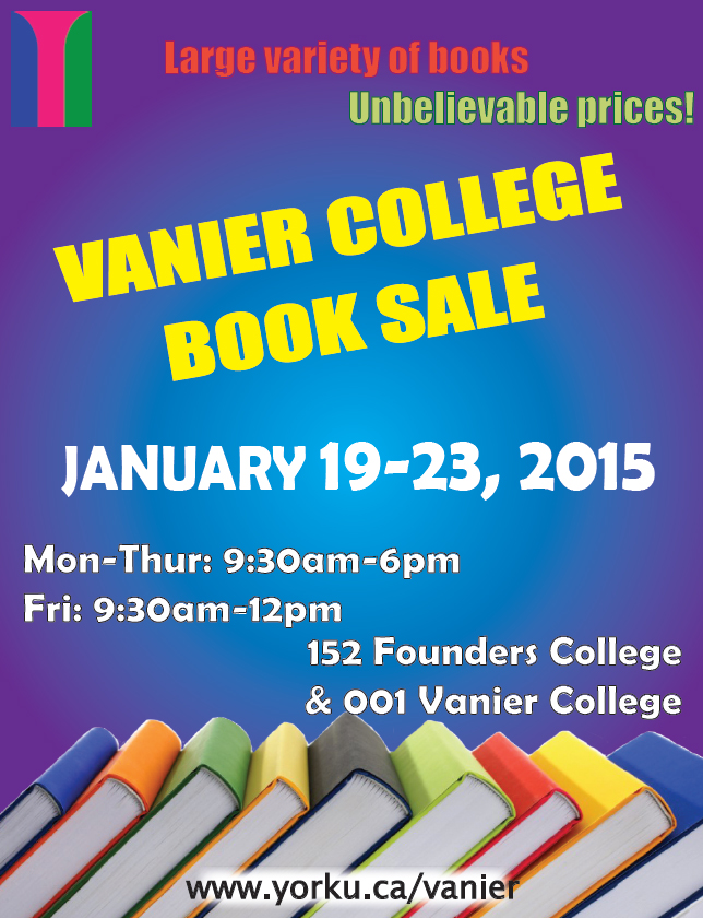 Poetry, fiction, academic, cookbooks and more at annual Vanier College