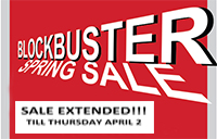 Bookstore Blockbuster Spring Sale poster