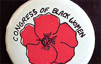 Congress of Black Women Ontario button from the digital archive