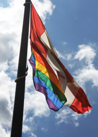 the pride flag at York University