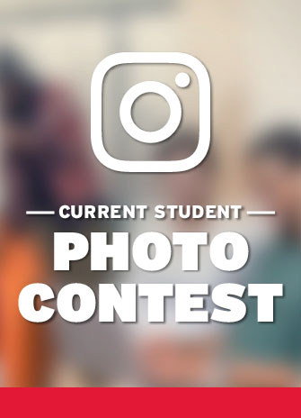Current student photo contest image with words current student photo contest