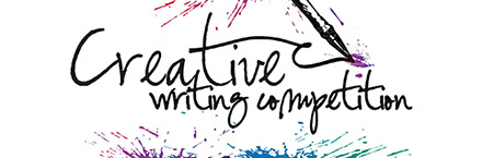 A crop of the poster for the Creative Writing Awards, it shows the words "Creative Writing Competition"