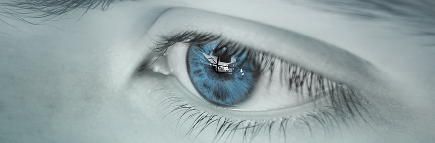 Close-up of a blue human eye
