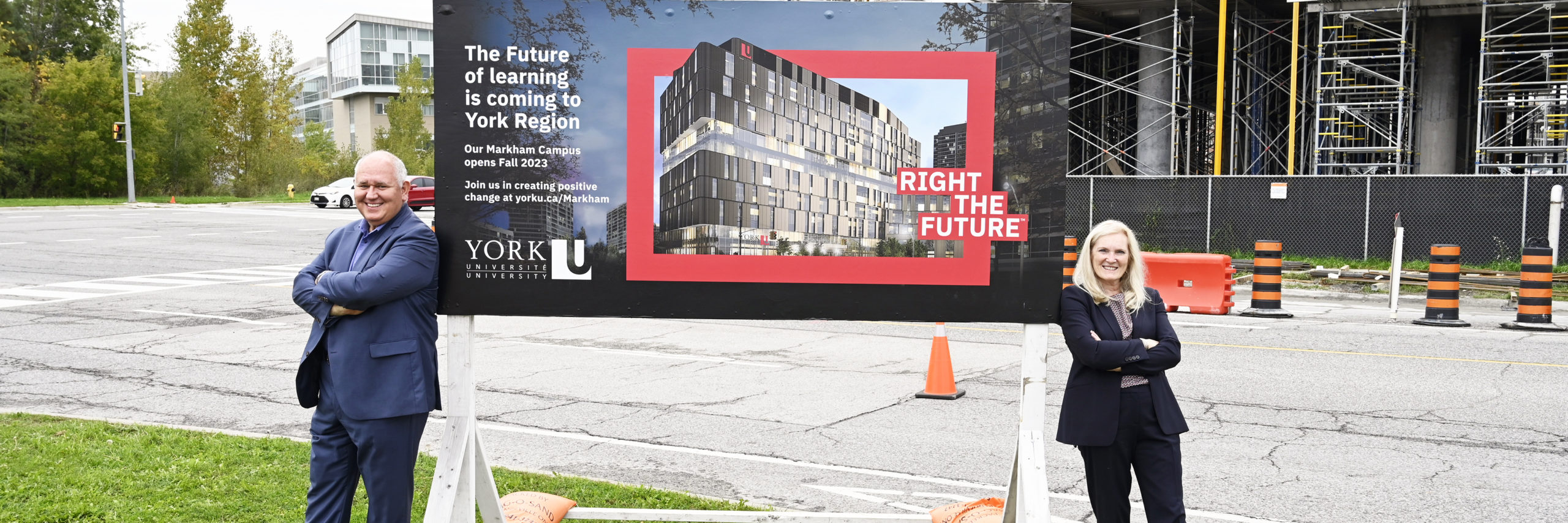 York University Boulevard unveiling during event at the Markham Campus