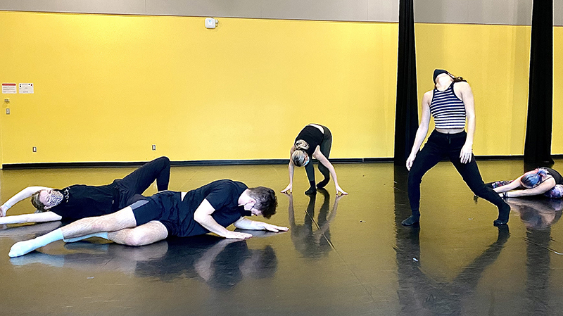 Dancers perform Kyra Todd's work Infinite Abyss