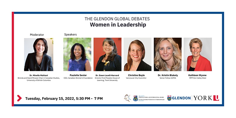 Join the Glendon School of Public and International Affairs (GSPIA) and the Centre for Feminist Research, York University on Feb. 15 at 5:30 p.m., to explore the issue of women in leadership during an event presented as part of The Glendon Global Debates.