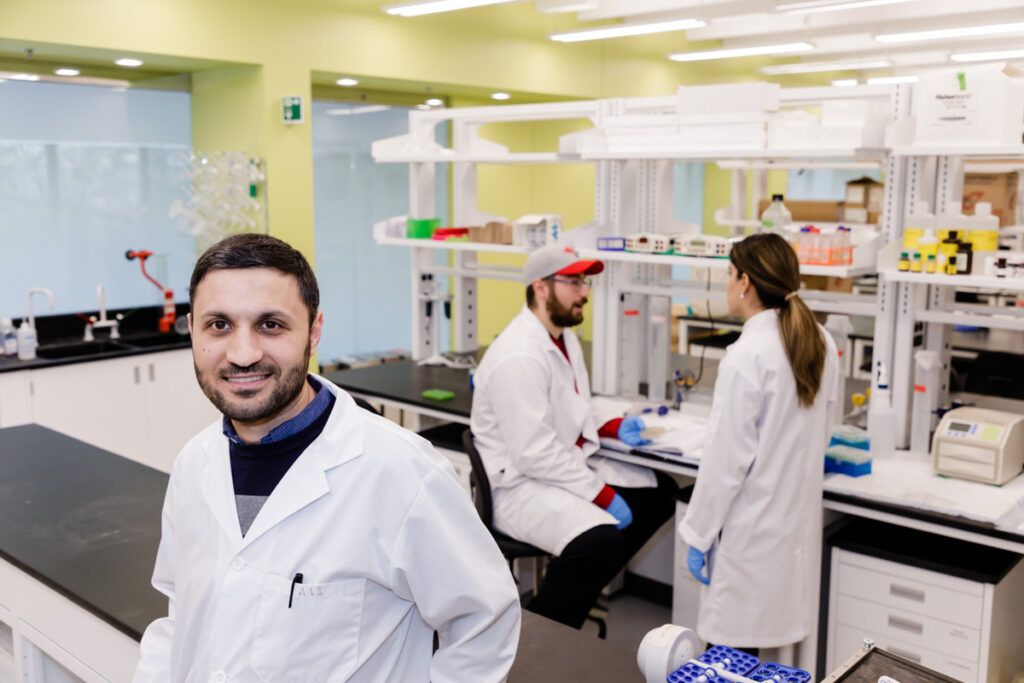 Ali Abdul-Sater in his lab