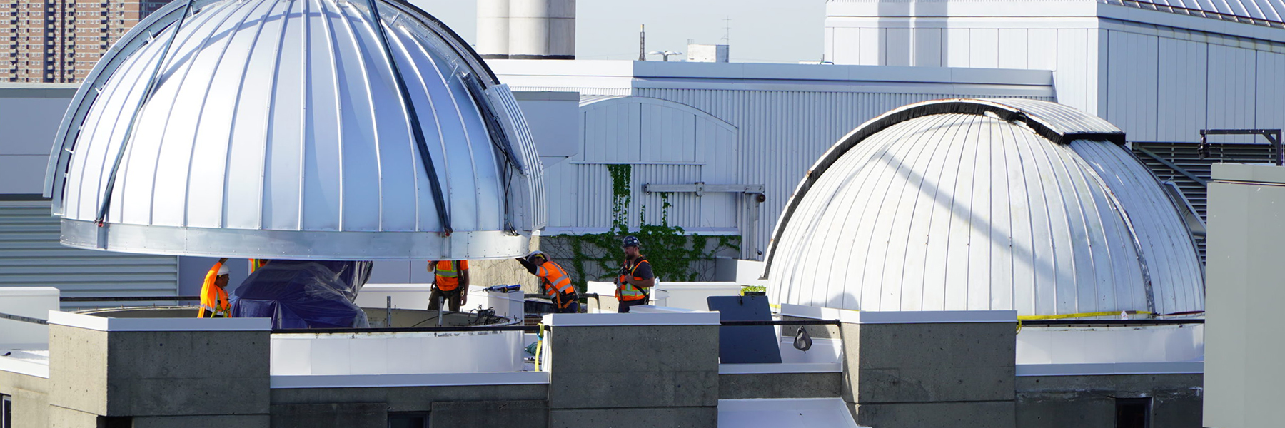 Domes being installed at the Observatory Featured image