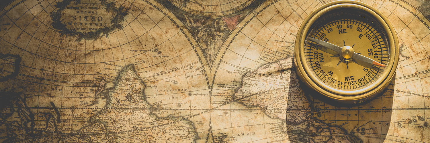 Antique map and compass stock banner image, pexels