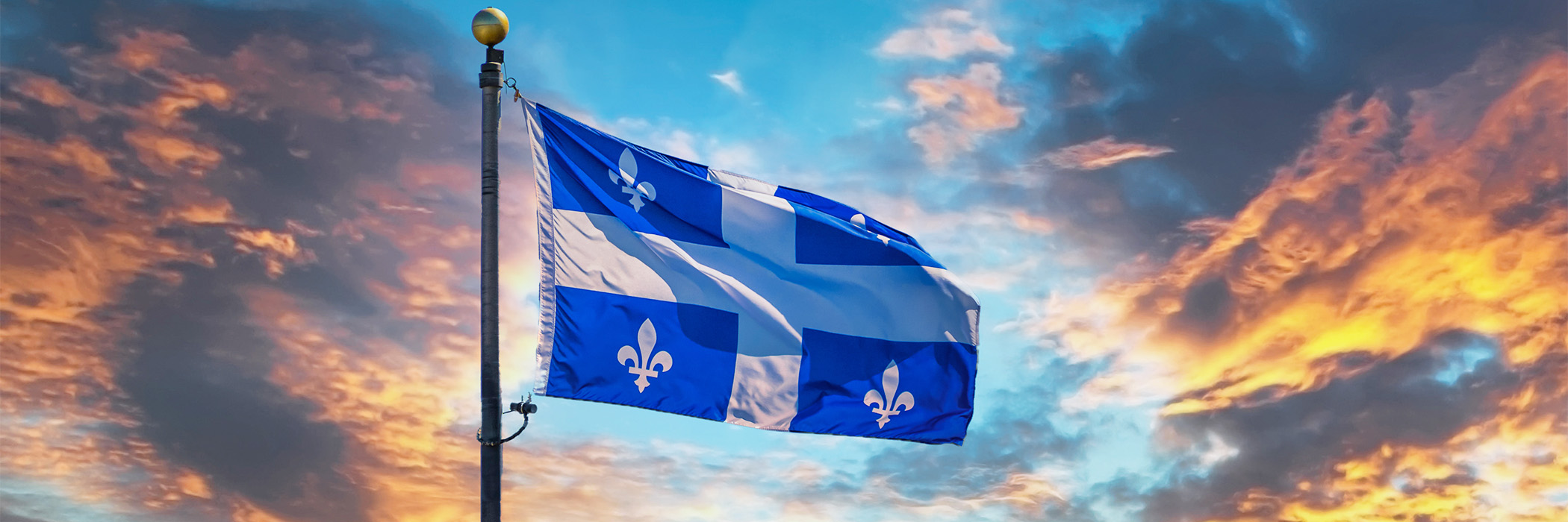 Quebec flag banner shutterstock