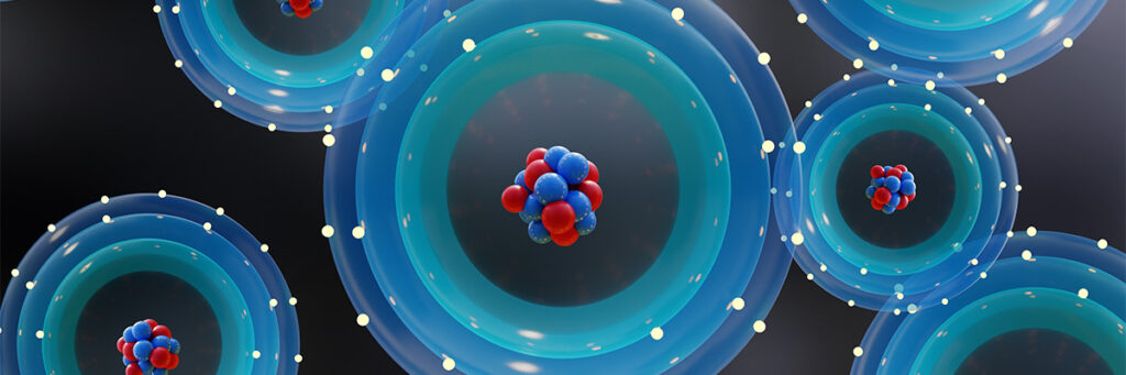 close up graphic image of atoms