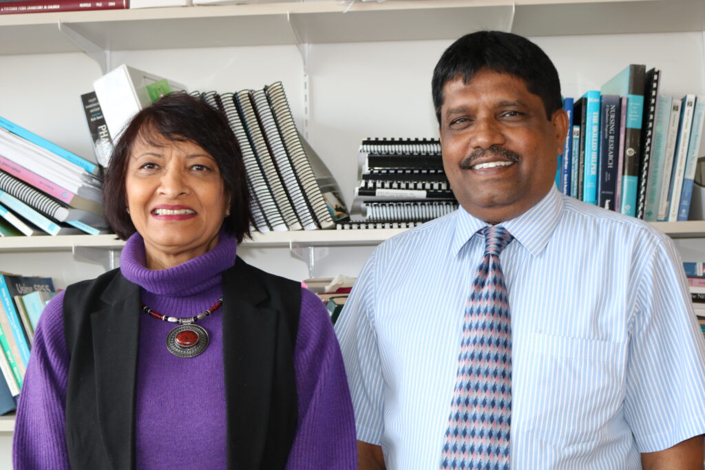 Ramesh Venkatesa Perumal (right) with his doctoral supervisor, Mina Singh.