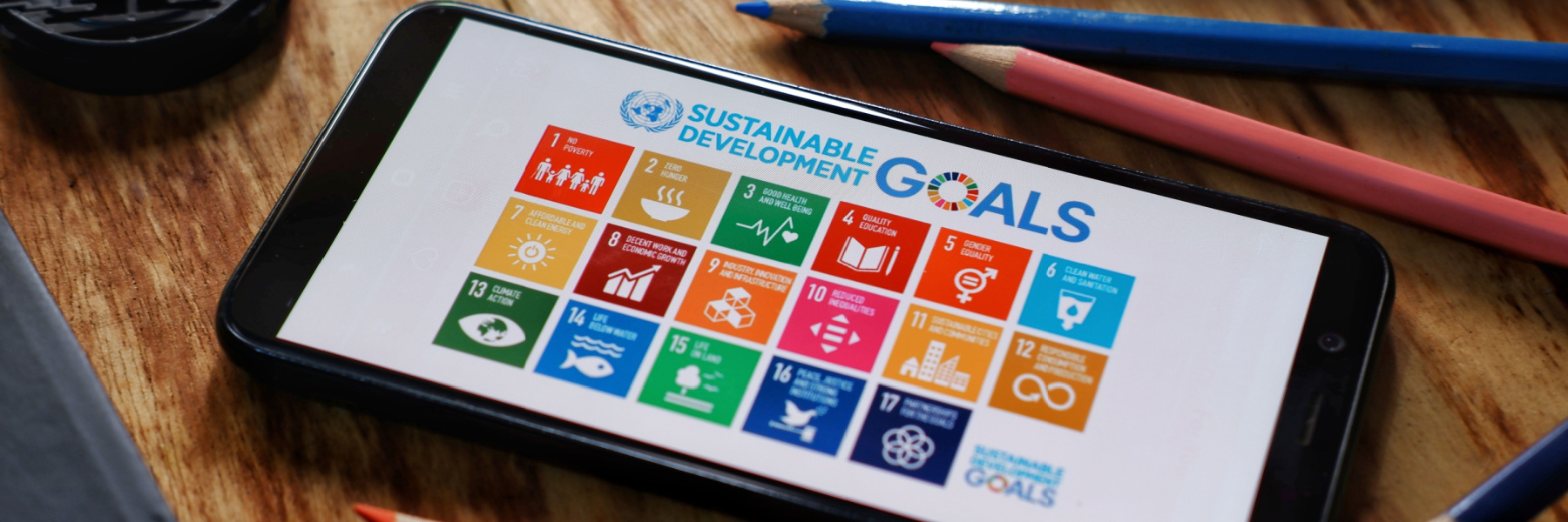 tablet united nations sustainability goals unsdgs