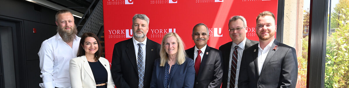 Partners from Queens University and York University at the May 15 event to celebrate the Connected Minds project