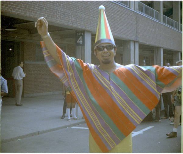 Photo credit: Kenneth Shah in costume for the Caribana parade, 1970. ASC, )Shah fonds, 2020-002/021 (15