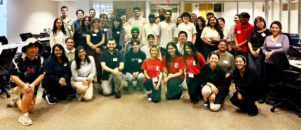 Fall 2023 participants in the English Conversation Partners Program gathered on York University's Keele Campus
