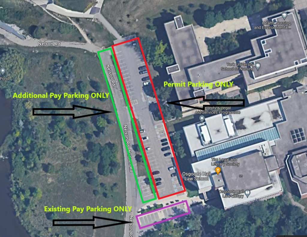Updated Nelson Road Lot parking options