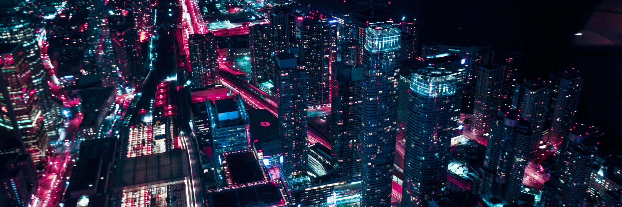 city lights at night