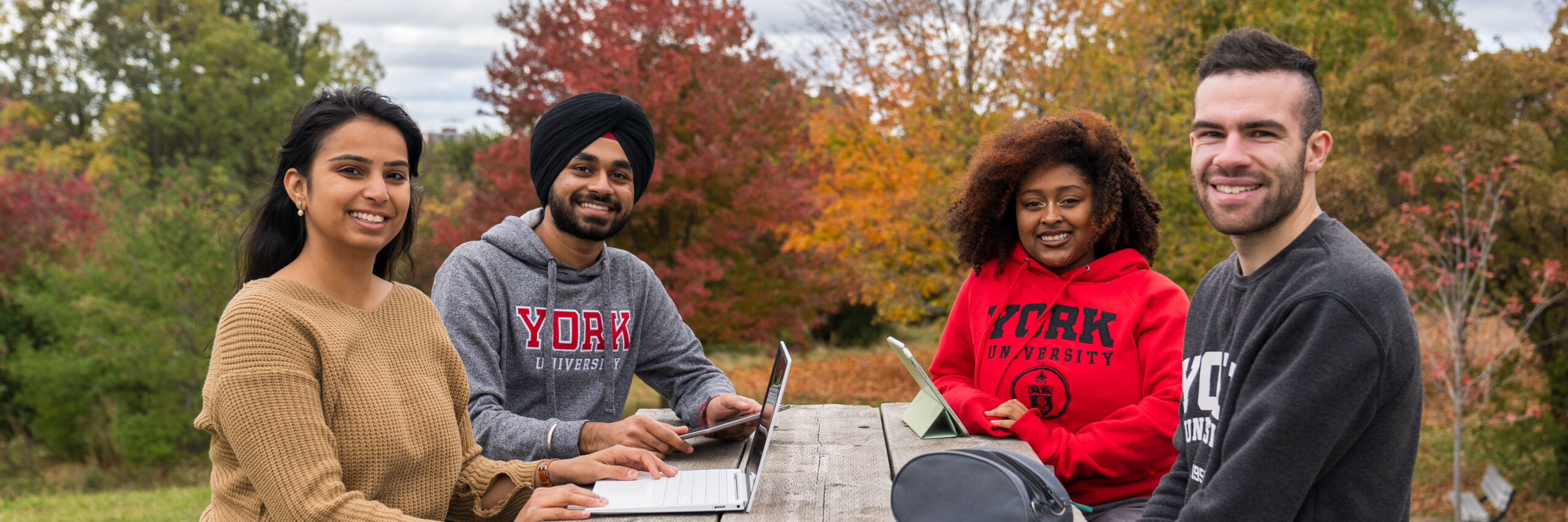 best of yu, diverse group of students at bench