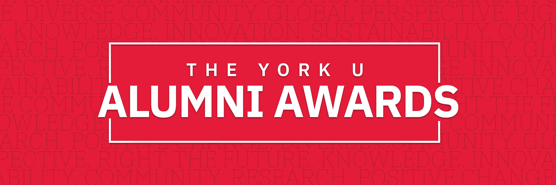 York University Alumni Awards banner