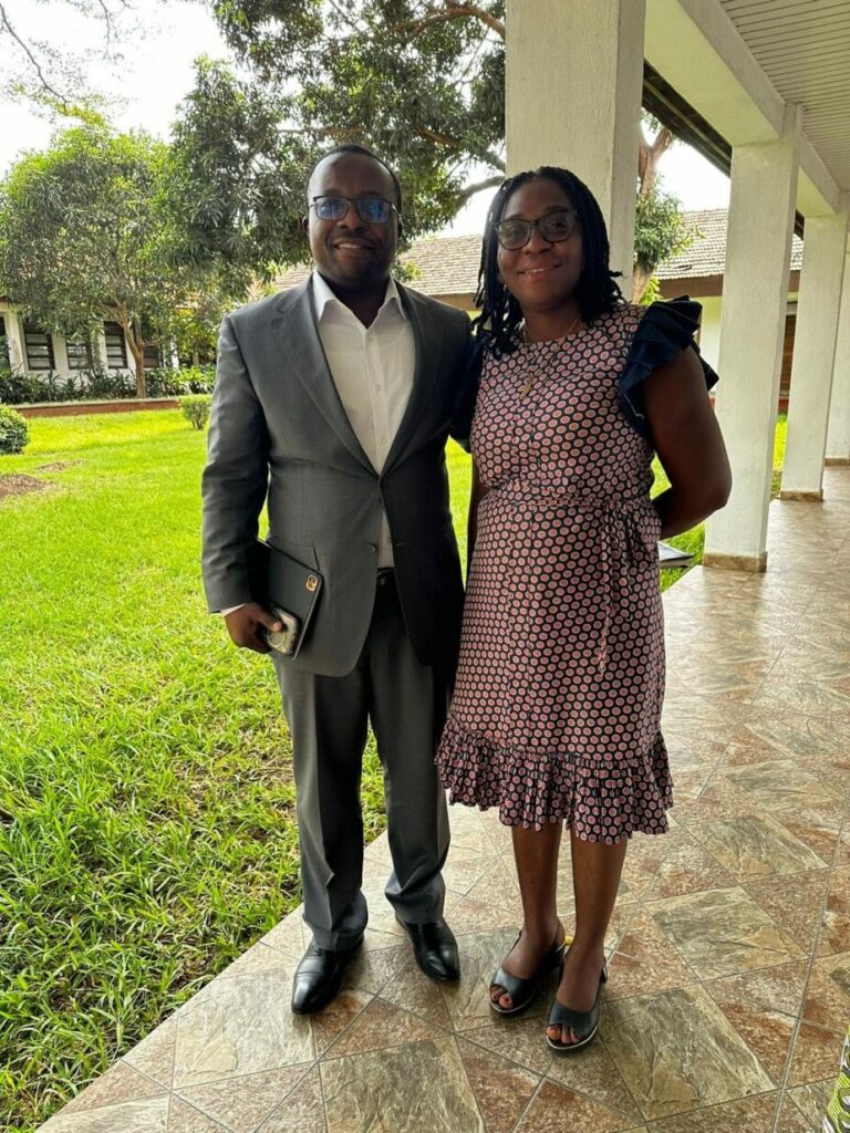 Boateng and his former professor, Dr. Fidelia Ohemeng, during the York delegation’s visit to Ghana. Ohemeng taught Boateng during his undergraduate studies at the University of Ghana 