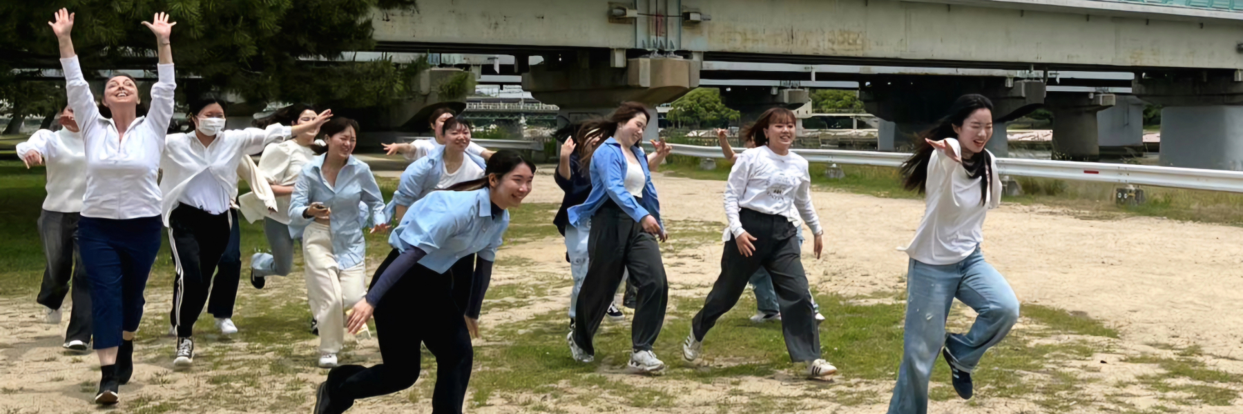 Lisa Sandlos in Japan with dance students